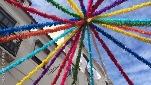 Lisbon street decoration for popular parties of Saint Anthony