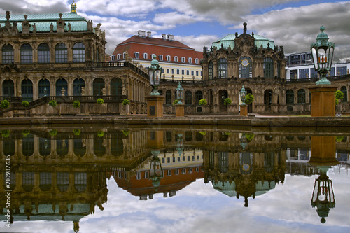 DRESDEN, GEMANY. On 16 July 2018. Zwinger art gallery and museum . Zwinger is a museum complex. Saxony, Germany. European travel.