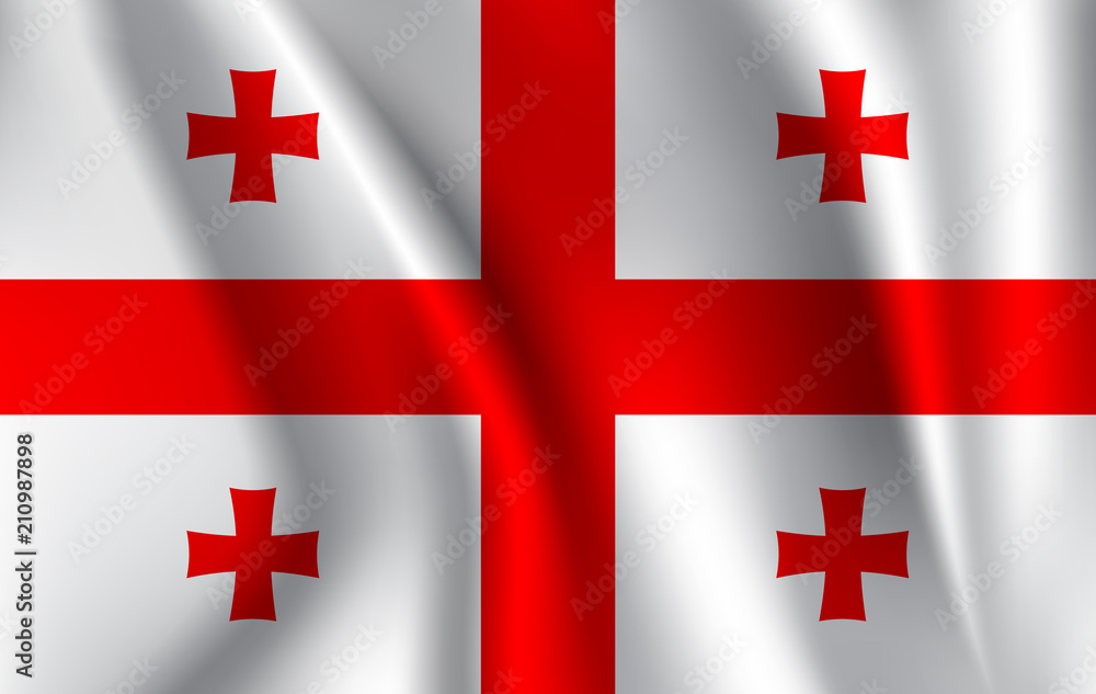 Waving Flag of Georgia