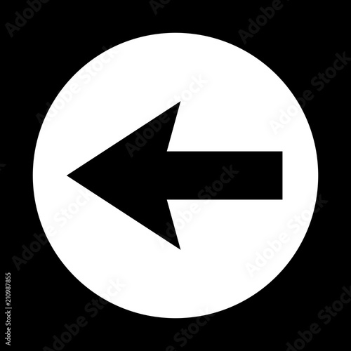 Icon - Black arrow in white circle