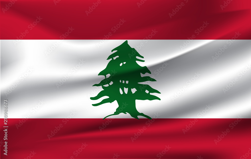 Lebanon waving flag Lebanon waving flag