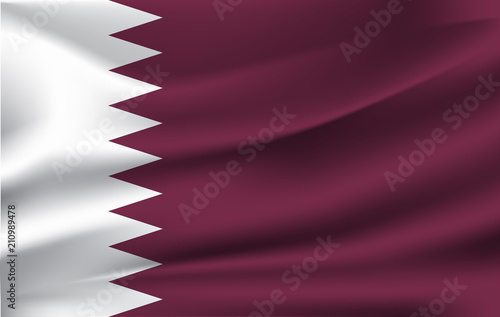 Original and simple Qatar flag isolated in official colors and Proportion Correctly