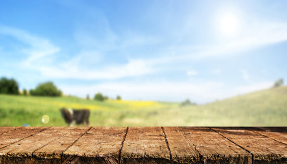 Empty table background