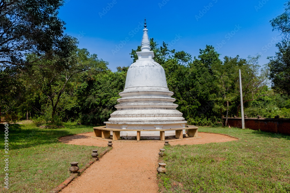Old white stupa dagoba in Anuradhapura, Sri Lanka. Old white stupa dagoba in Anuradhapura, Sri Lanka.