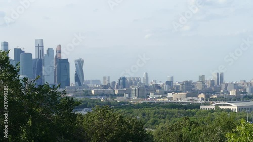 Panorama of Moscow and Luzhniki stadium photo