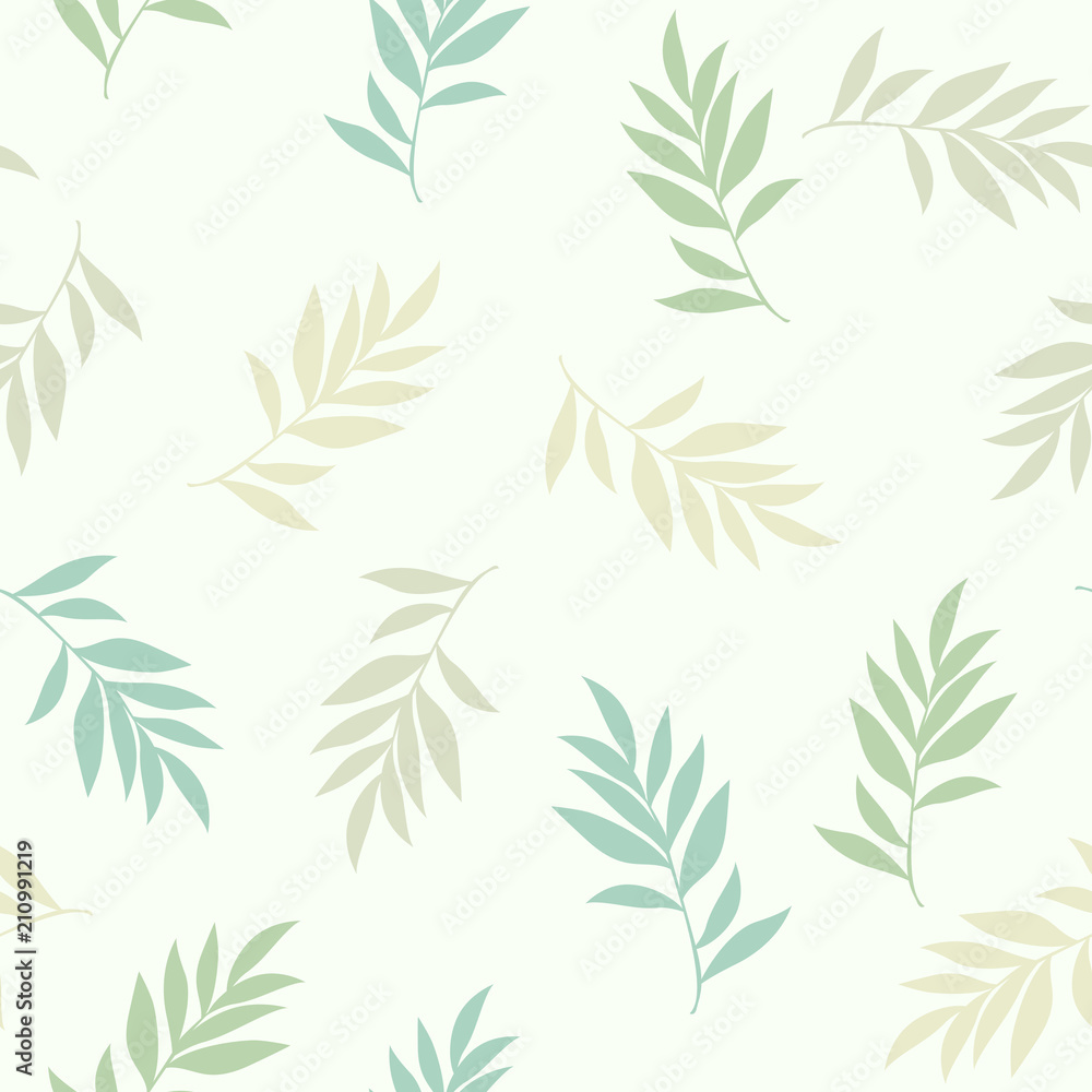 Fototapeta premium seamless pattern with silhouettes of leaves