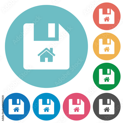 Start file flat round icons