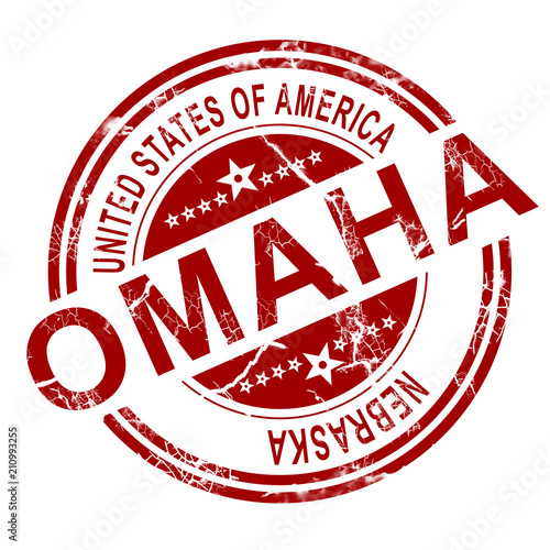 Omaha stamp with white background