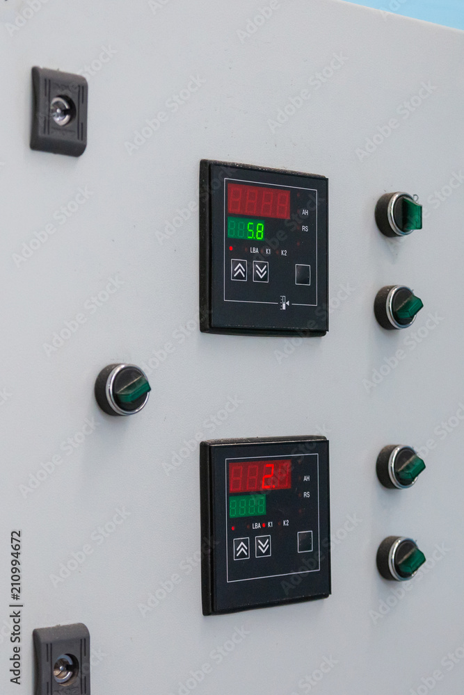Electrical control panel in factory Electrical control panel in factory