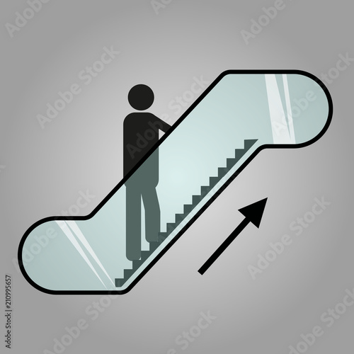 Escalator Icon, Escalator Icon Vector eps 10