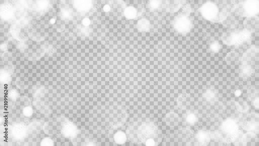 Abstract transparent light background with bokeh effects in gray colors. Transparency only in vector format - obrazy, fototapety, plakaty 