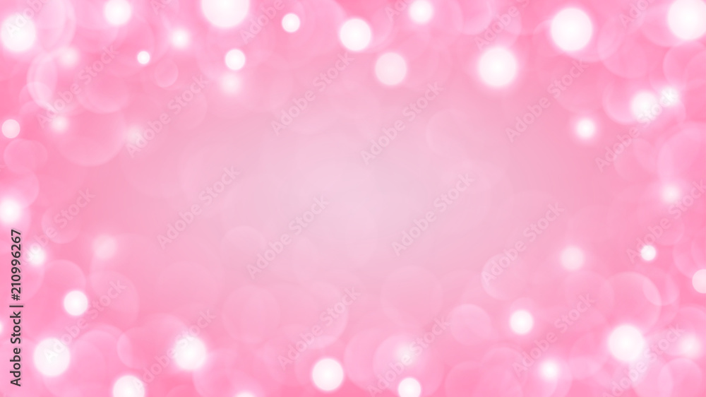 Abstract light background with bokeh effects in pink colors