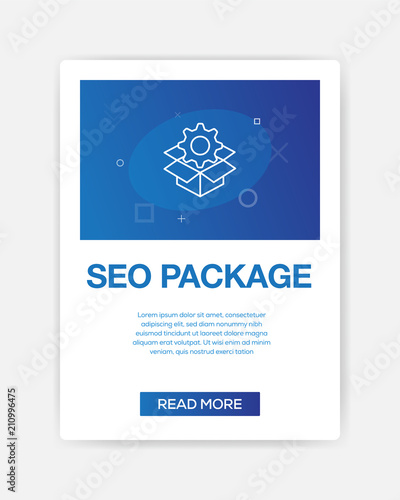 SEO PACKAGE ICON INFOGRAPHIC