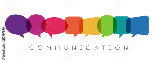 speech bubbles, communication concept, vector illustration photo