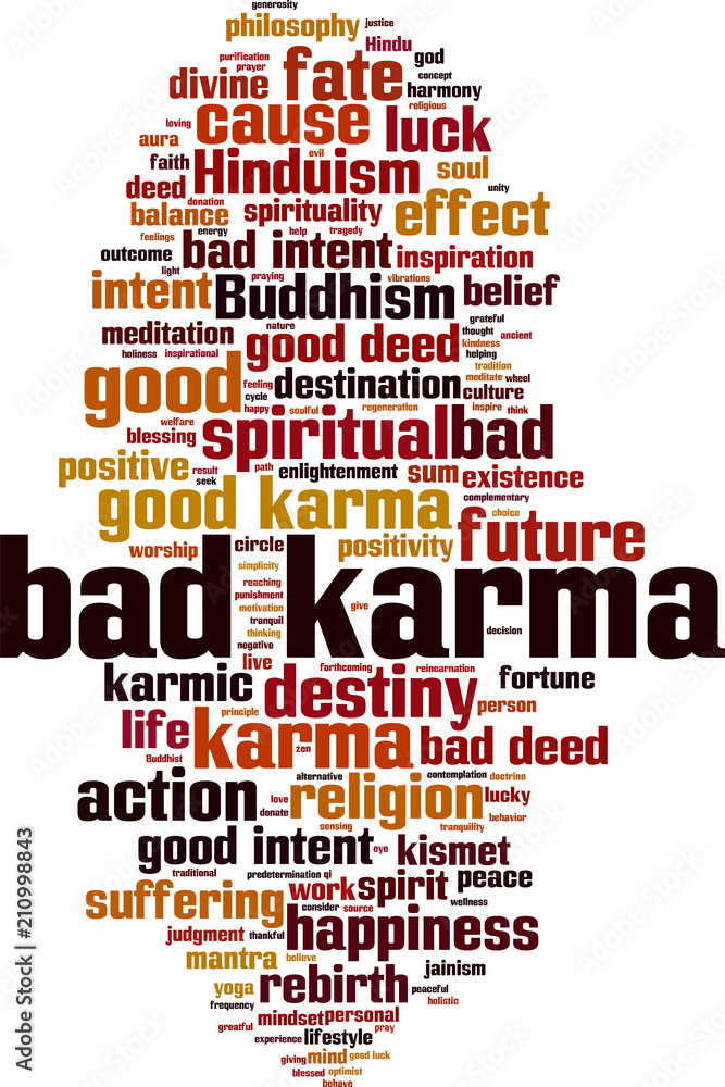 Bad karma word cloud