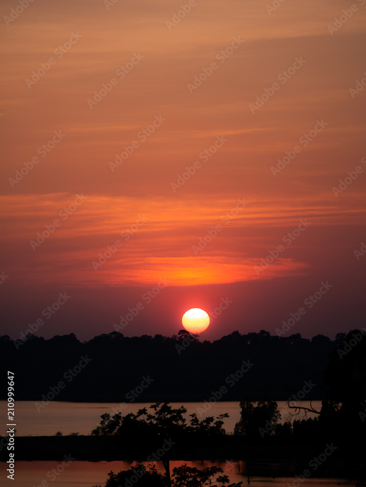 Sunset at The Mekong River