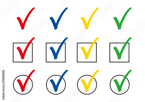 Verschiedene Häkchen 