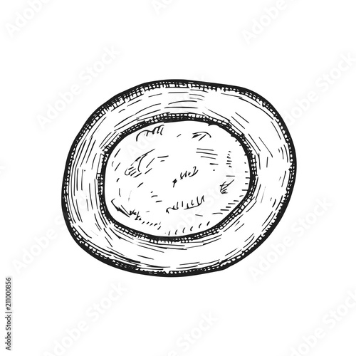 sour cream bun vector sketch icon