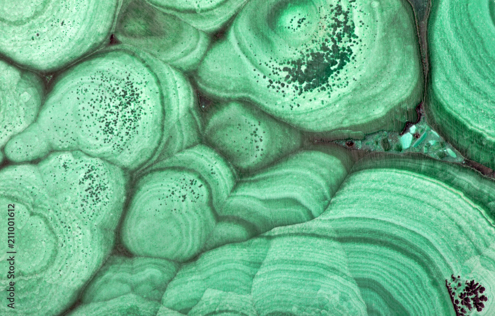 Obraz premium green malachite texture close-up