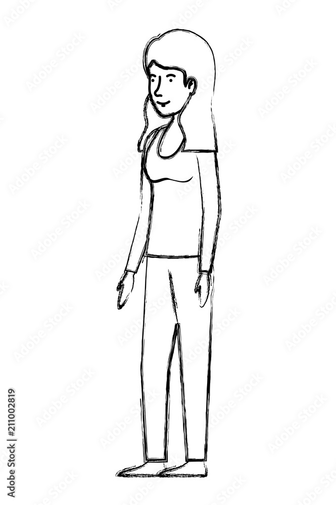 beautiful and young woman character vector illustration design beautiful and young woman character vector illustration design