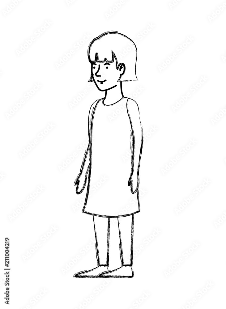 beautiful and young woman character vector illustration design beautiful and young woman character vector illustration design