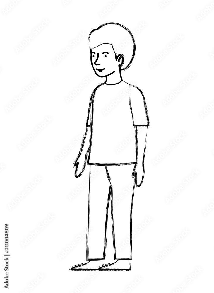 young man avatar character vector illustration design young man avatar character vector illustration design