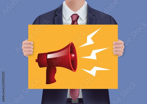 information - mégaphone - haut-parleur - info - annoncer - présentation - parole - revendiquer