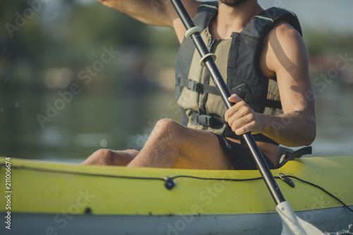 Konstfotografi Kayaker Paddling