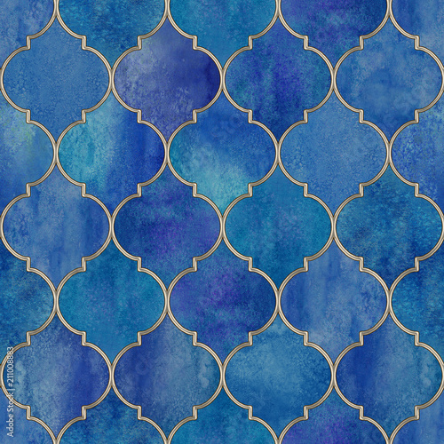 Vintage decorative moroccan seamless pattern. photo