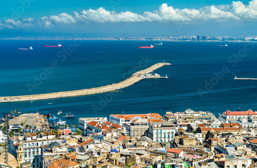 Aerial view of the city centre of Algiers in Algeria