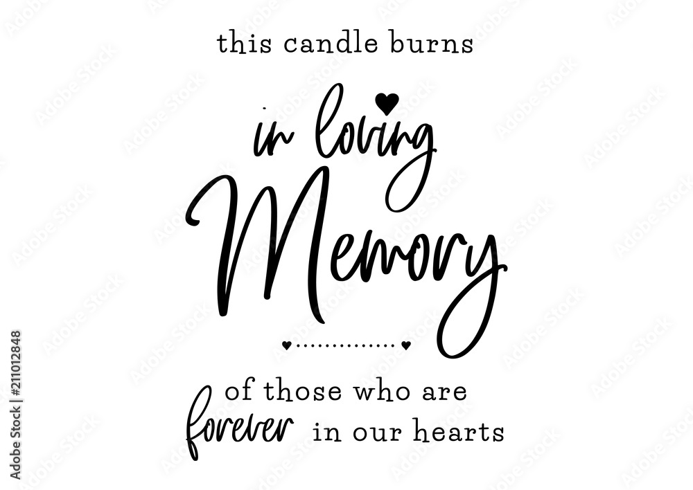 in loving memory wedding lettering Stock Vector | Adobe Stock