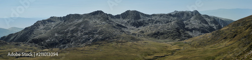 Vew of rock formations in Rila mountain, Bulgaria.