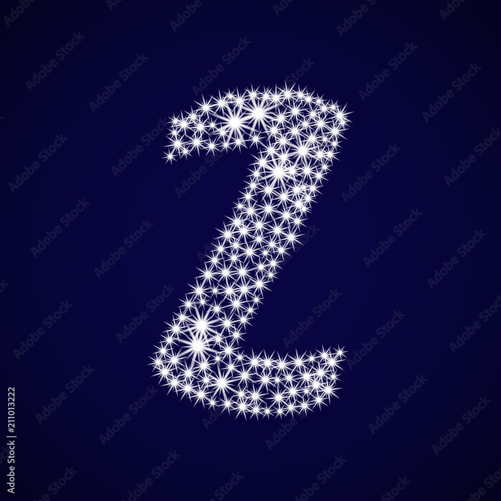 Letter of the alphabet Z. Vector illustration. The shining sequins on a blue background. Letter of the alphabet Z. Vector illustration. The shining sequins on a blue background.