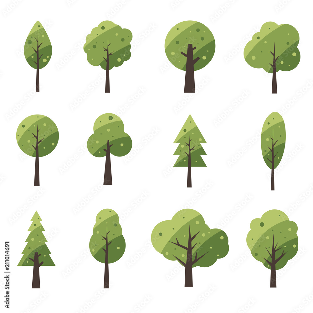 Collection of trees on white background. nature or healthy. Vector illustrationCollection of trees on white background. nature or healthy. Vector illustration Collection of trees on white background. nature or healthy. Vector illustrationCollection of trees on white background. nature or healthy. Vector illustration
