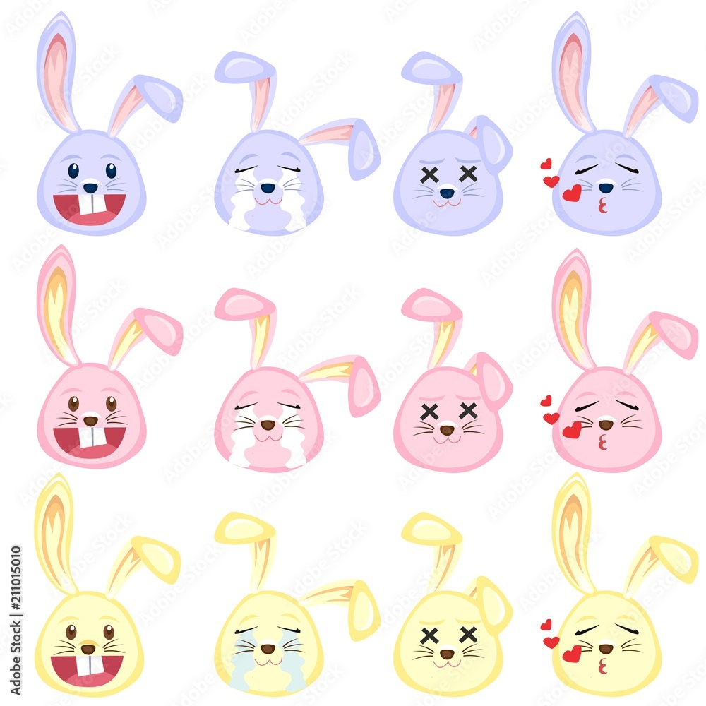 bunny emoji set bunny emoji set