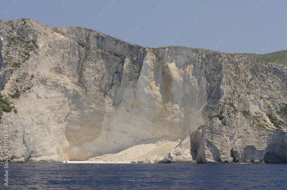 Recently collapsed limestone cliff