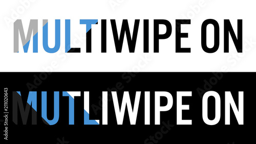 Multi Color Wipe On Text