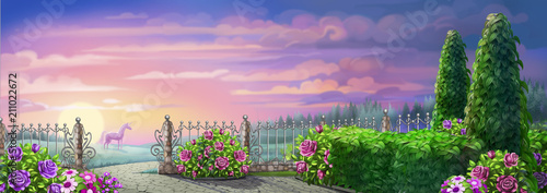 fairy-tale garden, background