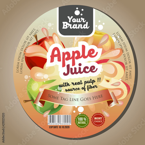 apple juice label sticker