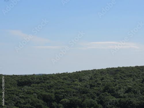 View over the forest from the Lantern Hill hiking trail in Connecticut 