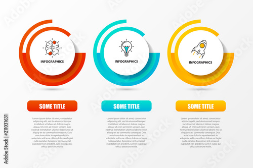 Infographic design template. Creative concept with 3 steps