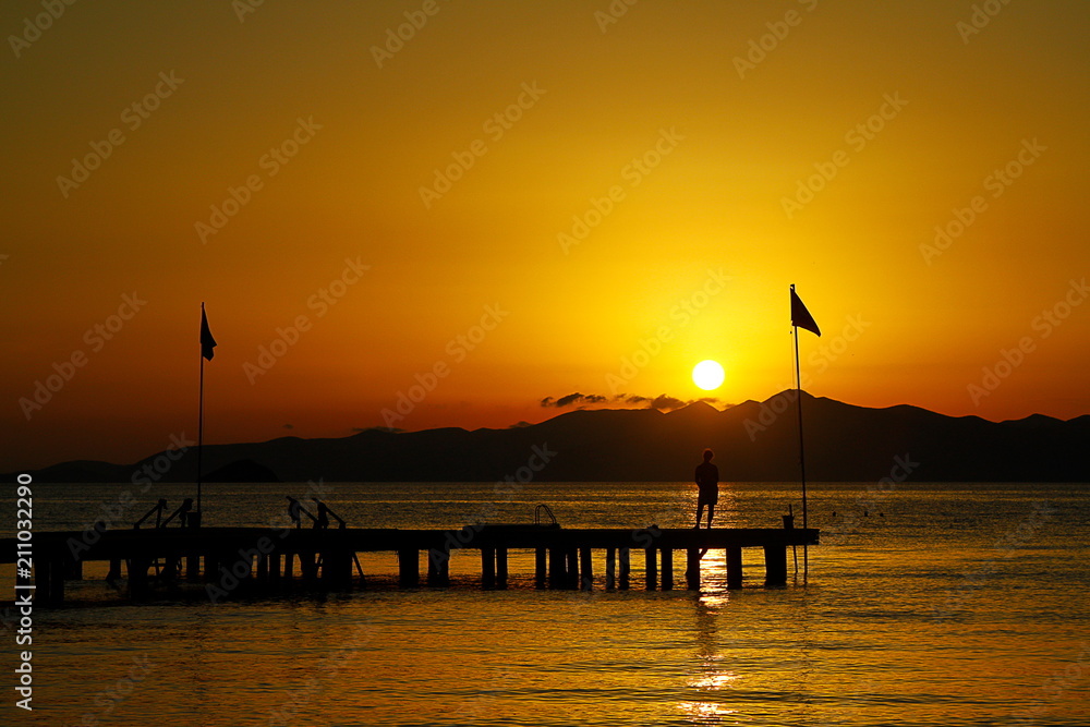 Obraz premium A small seaside town Turgutreis