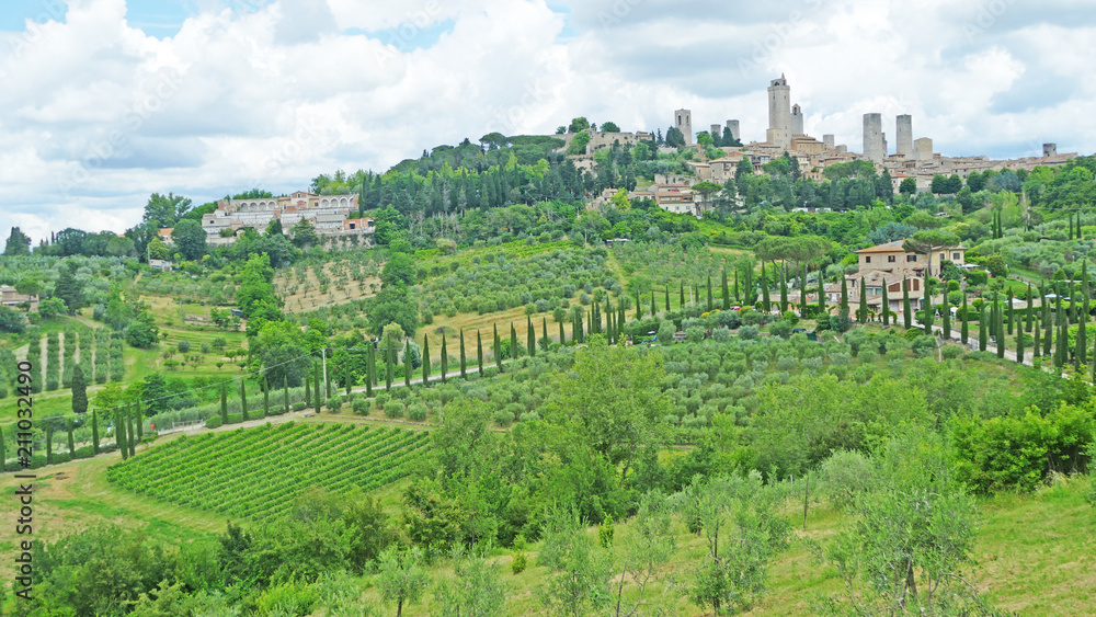 Historical town San Gimignano, Tuscany, Italy