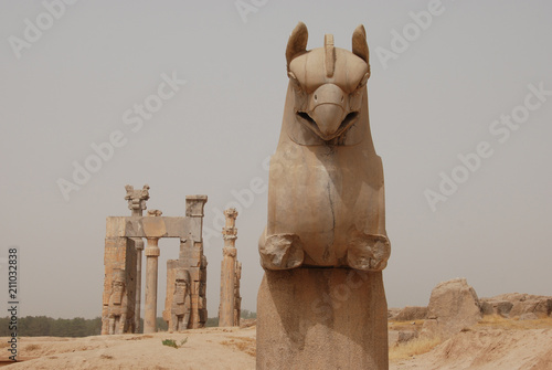 Homa and the Gate of All Nations in Persepolis, Iran
