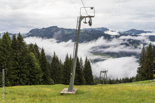 Seilbahn in Alpen. Allgäu. Bayern. Deutschland. photo