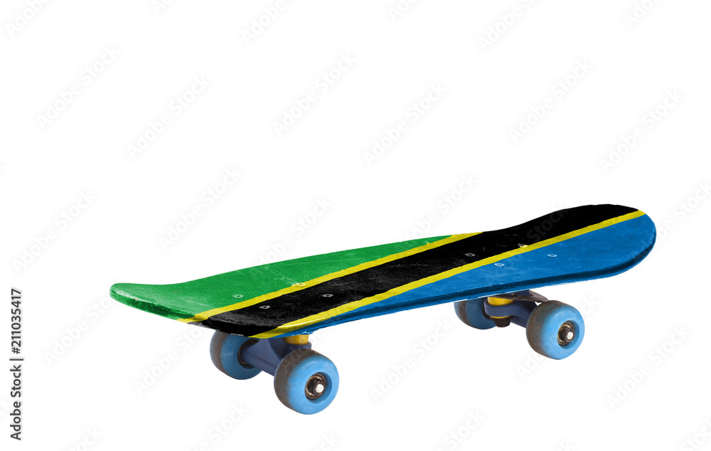 Color Skateboard Isolated On White Color Skateboard Isolated On White