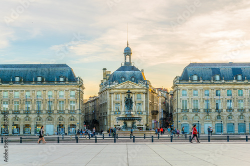 Valokuva View of Place de la Bourse in Bordeaux, France