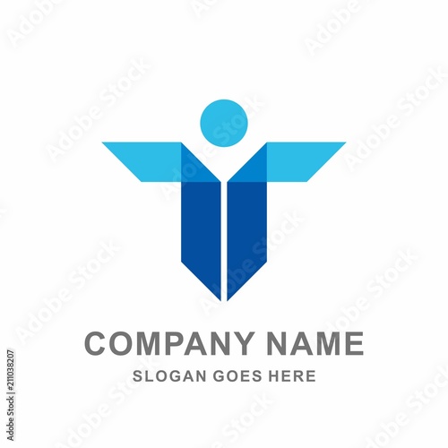 Circle People Shape Career Jobs Global Community Networking Business Company Stock Vector Logo Design Template