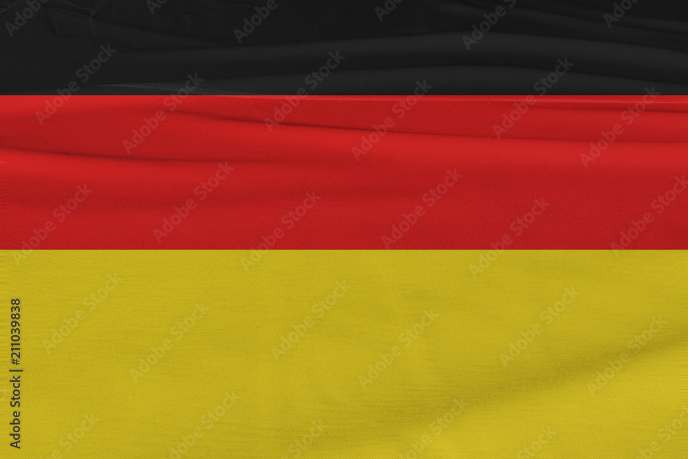 Obraz premium Isolated Germany Flag waving, 3D Realistic Germany Flag Rendered