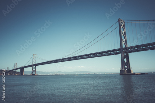 Oakland Bay Bridge San Francisco  California  USA.